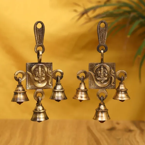 Antique_Brass_Hanging_Bells_For_Pooja_Gift_Home_Decor_With_3_Ghanti_Handmade_Puja_Article_For_Diwali_Festival_Vastu_Om_Ganesh_Ji_Pack_Of_11