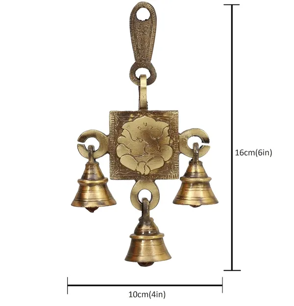 Leaf_Ganesh_Ji_Design_Bell_Pair_6_Inches_And_400G_Antique_Brass_Hanging_Bells_For_Pooja_Gift_Home_Decor_With_3_Ghanti_Handmade_Puja_Article_For_Diwali_Festival_Vastu_Pack_Of_11
