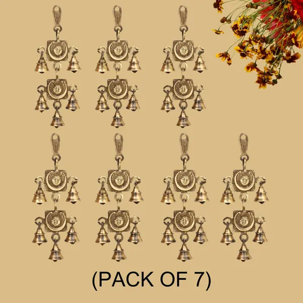 Antique_Brass_Hanging_Bells_For_Pooja_Gift_Home_Decor_With_3_Ghanti_Handmade_Puja_Article_For_Diwali_Festival_Vastu_Moon_Pack_Of_7