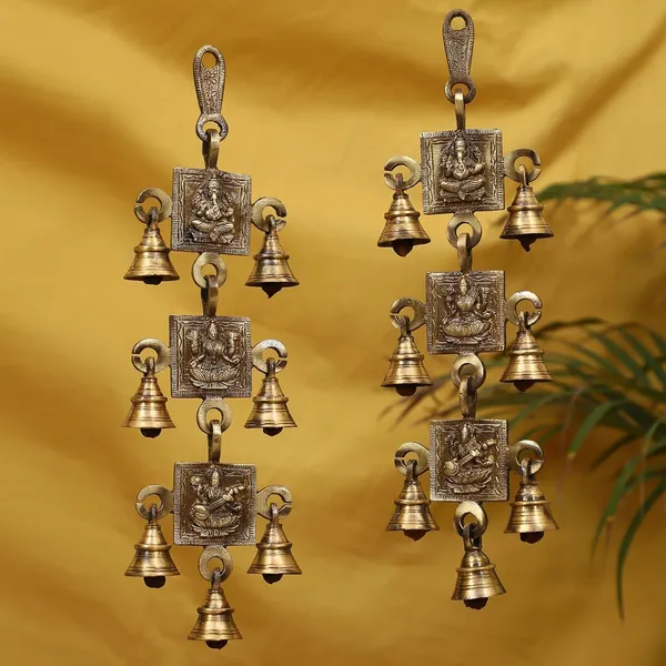 Laksmi_Ganesh_Saraswati_Bell_Pair_Antique_Brass_Hanging_Bells_For_Pooja_Gift_Home_Decor_With_Ghanti_Handmade_Puja_Article_For_Festival_Vastu_Navratri_Pack_Of_1