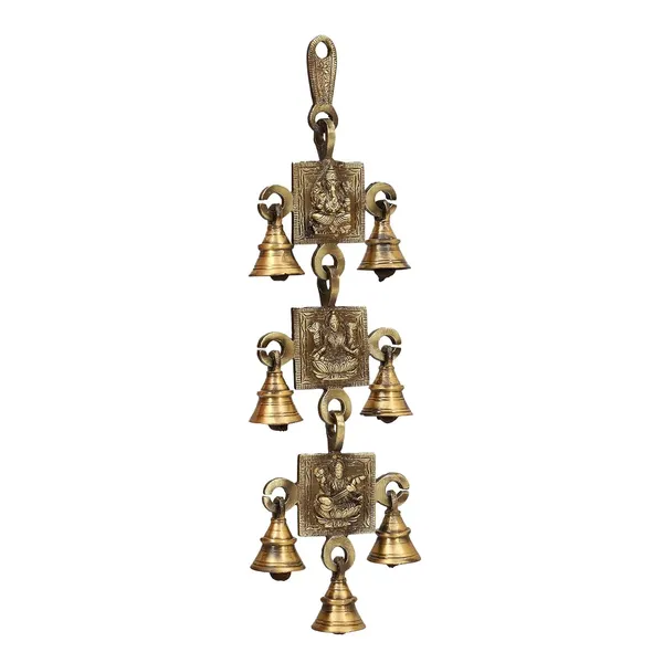 Laksmi_Ganesh_Saraswati_Bell_Pair_Antique_Brass_Hanging_Bells_For_Pooja_Gift_Home_Decor_With_Ghanti_Handmade_Puja_Article_For_Festival_Vastu_Navratri_Pack_Of_1