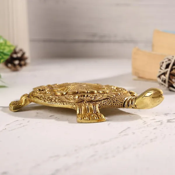 Brass_Turtle_For_Good_Luck_Home_Vastu_Pooja_Puja_Mandir_Table_Decor_Showpiece_And_Gift_Items_Collectible_Handicraft_Art_Anitique_Color_3