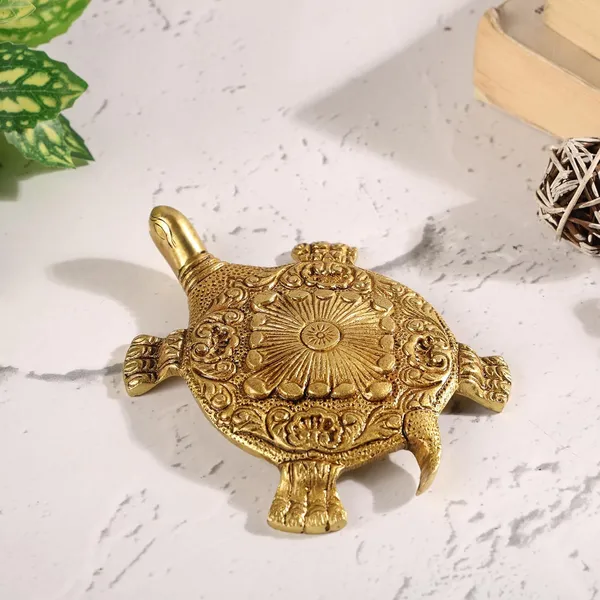 Brass_Turtle_For_Good_Luck_Home_Vastu_Pooja_Puja_Mandir_Table_Decor_Showpiece_And_Gift_Items_Collectible_Handicraft_Art_Anitique_Color_3
