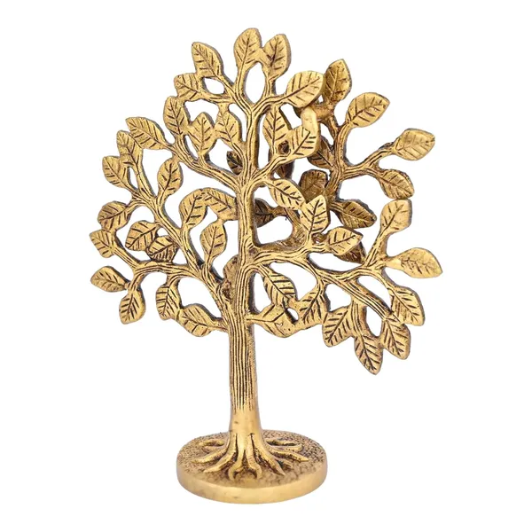 Brass_Tree_Ethnic_Design_Handmade_Statue_For_Home_Decor_Office_Counter_Decorative_Antique_Figurine_Handcrafted_Unique_Piece_For_Gift_Item_7_Inch