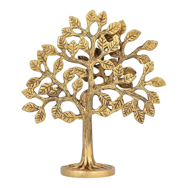 Brass_Tree_Ethnic_Design_Handmade_Statue_For_Home_Decor_Office_Counter_Decorative_Antique_Figurine_Handcrafted_Unique_Piece_For_Gift_Item_7_Inch