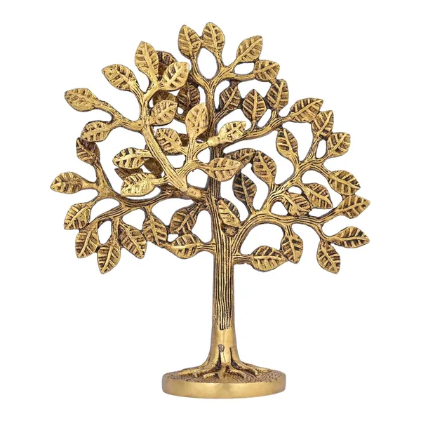 Brass_Tree_Ethnic_Design_Handmade_Statue_For_Home_Decor_Office_Counter_Decorative_Antique_Figurine_Handcrafted_Unique_Piece_For_Gift_Item_7_Inch