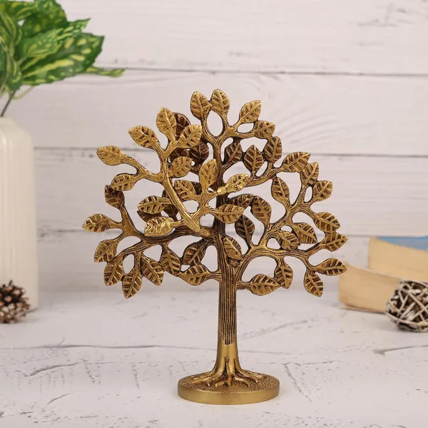 Brass_Tree_Ethnic_Design_Handmade_Statue_For_Home_Decor_Office_Counter_Decorative_Antique_Figurine_Handcrafted_Unique_Piece_For_Gift_Item_7_Inch