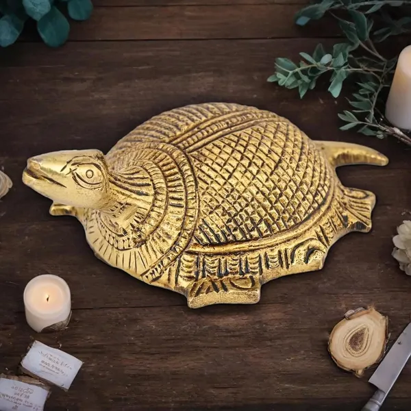 Brass_Turtle_For_Good_Luck_Home_Vastu_Pooja_Puja_Mandir_Table_Decor_Showpiece_And_Gift_Items_Collectible_Handicraft_Art_Anitique_Color_2
