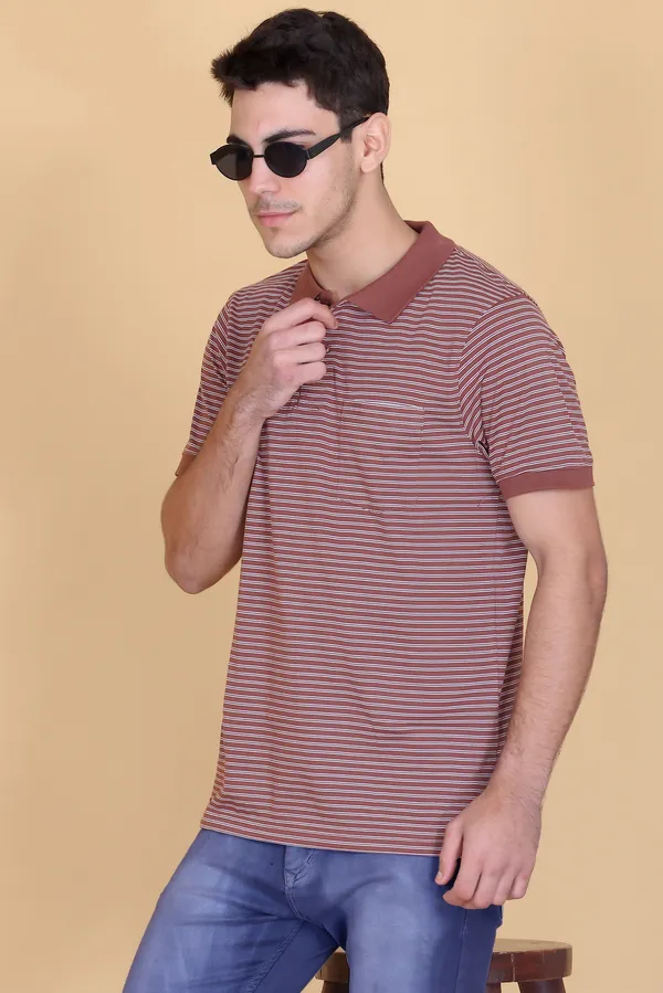 Men_Brown_Striped_Polo_TShirt_with_Collar