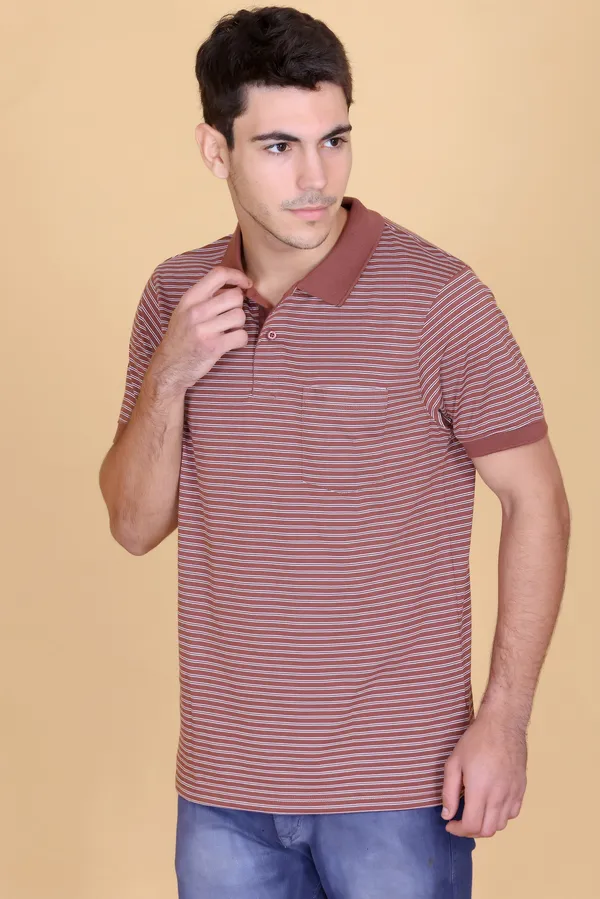 Men_Brown_Striped_Polo_TShirt_with_Collar