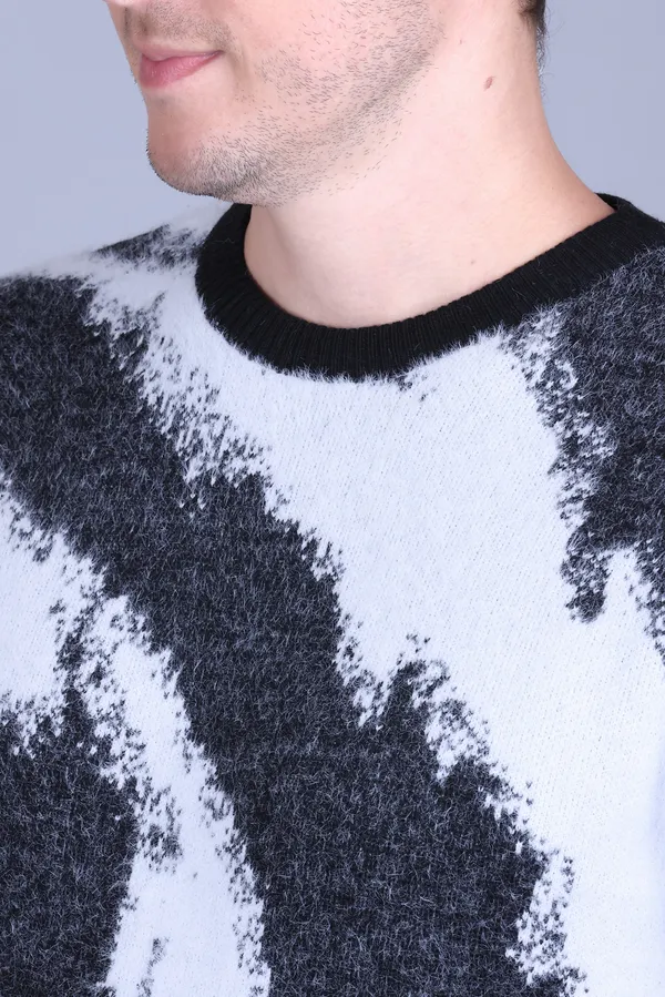 Black_and_White_Abstract_Pattern_Sweater_for_Men