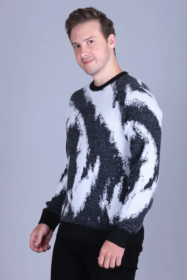 Black_and_White_Abstract_Pattern_Sweater_for_Men