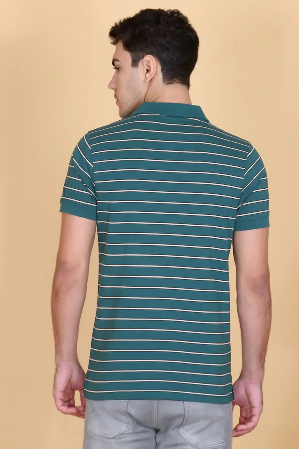 Men_Green_Striped_Polo_TShirt