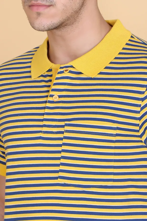 Men_Yellow_Striped_Polo_TShirt