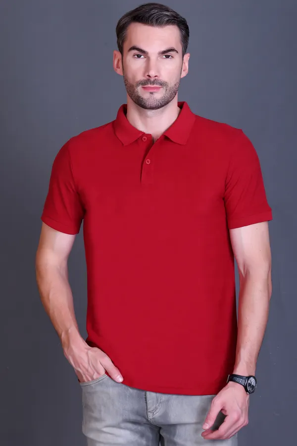 Men_Red_Polo_TShirt__Classic_Fit_Short_Sleeve_Casual_Collared_Shirt