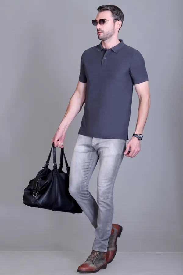 Men_Classic_Grey_Polo_TShirt__Half_Sleeve_Casual_Collar_Neck