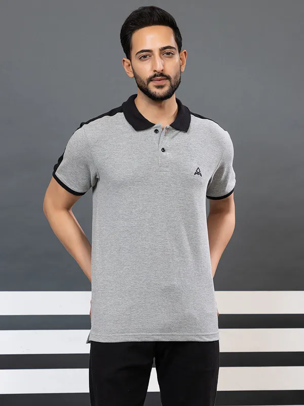 Men_Grey_Polo_TShirt_with_Black_Contrast