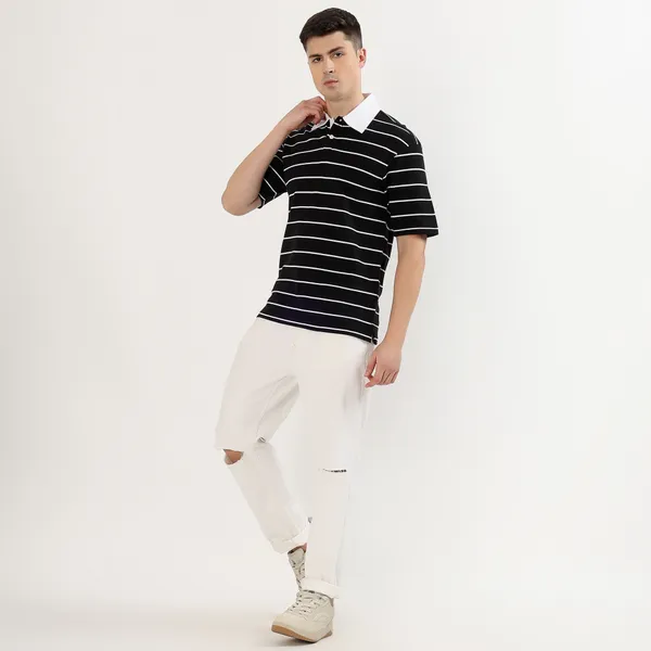 Men_Black_and_White_Striped_Rugby_Polo_Shirt_with_White_Collar