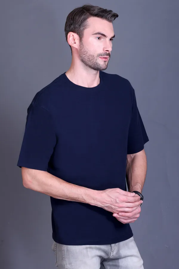 Men_Navy_Blue_Oversized_TShirt__Casual_Crew_Neck_Half_Sleeve_Tee