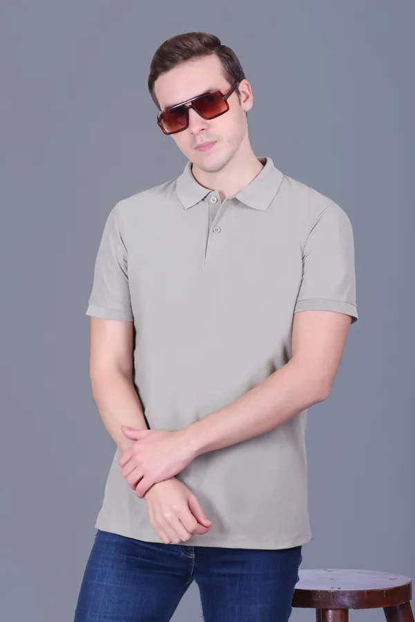 Men_Beige_Half_Sleeve_Polo_TShirt