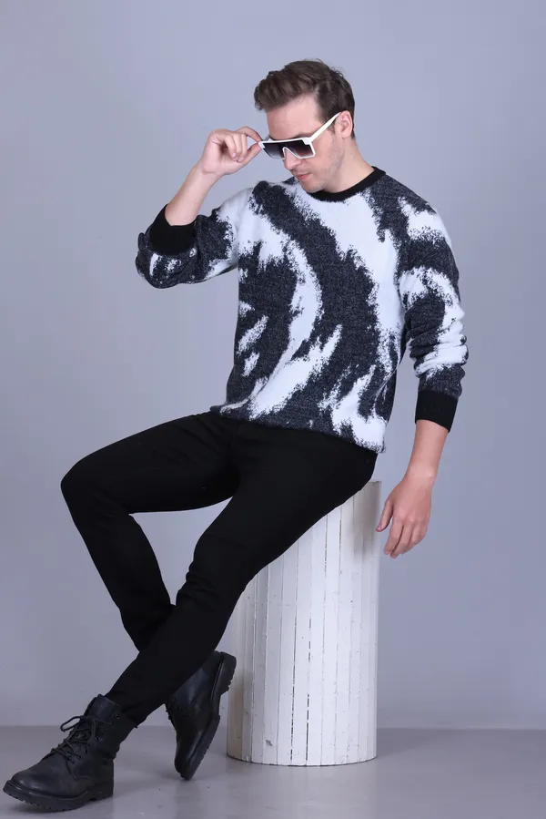 Black_and_White_Abstract_Pattern_Sweater_for_Men