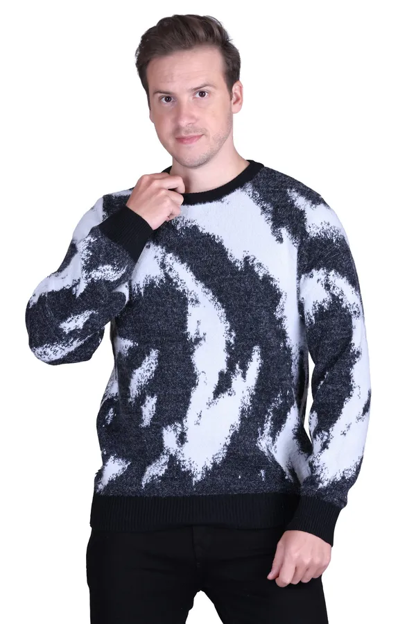 Black_and_White_Abstract_Pattern_Sweater_for_Men