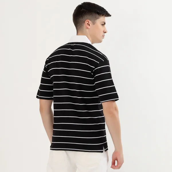 Men_Black_and_White_Striped_Rugby_Polo_Shirt_with_White_Collar