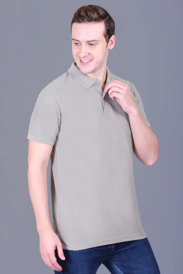 Men_Beige_Half_Sleeve_Polo_TShirt