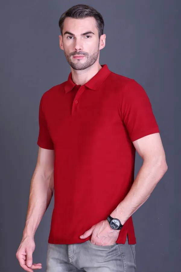 Men_Red_Polo_TShirt__Classic_Fit_Short_Sleeve_Casual_Collared_Shirt