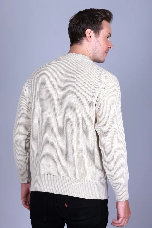 Men_Cream_Ribbed_Knit_Crew_Neck_Sweater