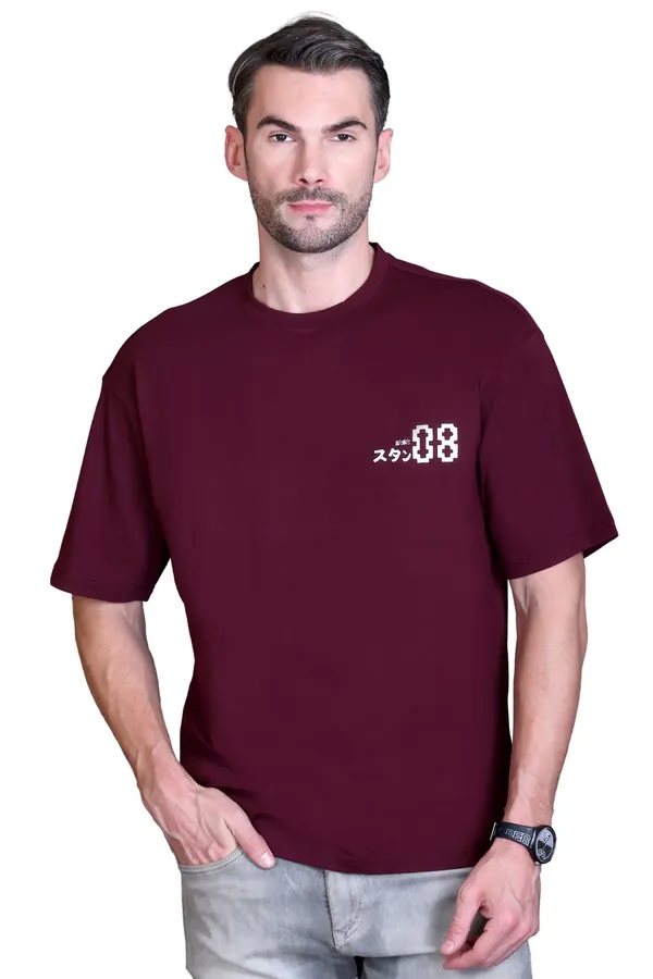 Maroon_Oversized_TShirt_with_Print_for_Men