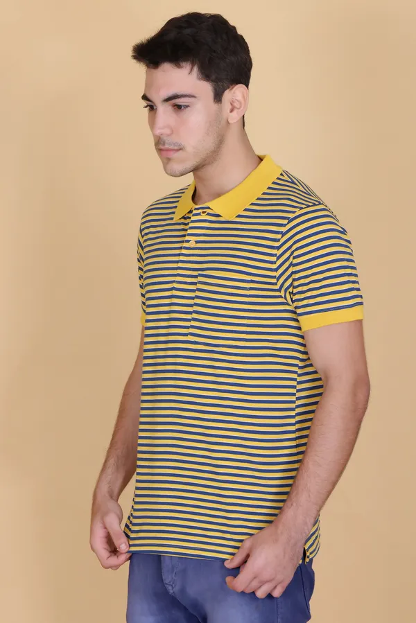 Men_Yellow_Striped_Polo_TShirt