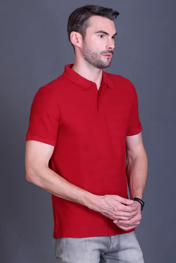 Men_Red_Polo_TShirt__Classic_Fit_Short_Sleeve_Casual_Collared_Shirt