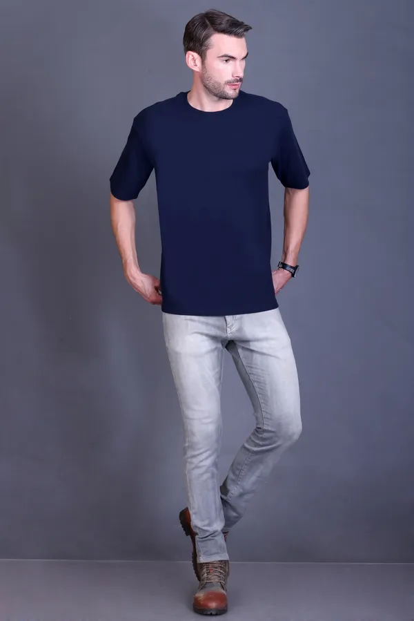 Men_Navy_Blue_Oversized_TShirt__Casual_Crew_Neck_Half_Sleeve_Tee