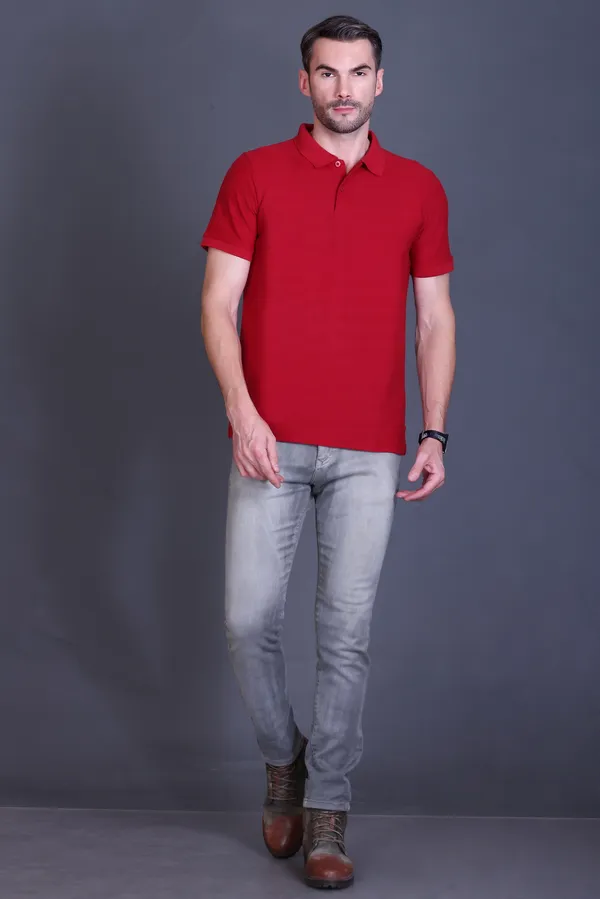 Men_Red_Polo_TShirt__Classic_Fit_Short_Sleeve_Casual_Collared_Shirt