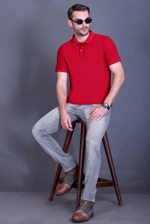 Men_Red_Polo_TShirt__Classic_Fit_Short_Sleeve_Casual_Collared_Shirt