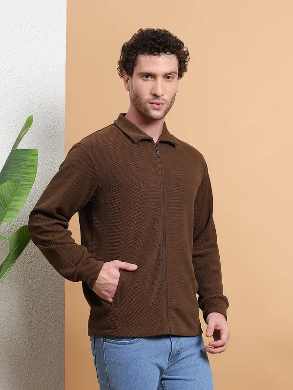 Men_Brown_Jacquard_ZipUp_Jacket