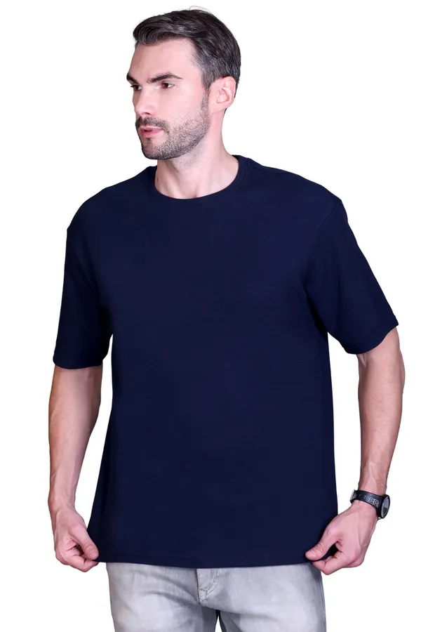 Men_Navy_Blue_Oversized_TShirt__Casual_Crew_Neck_Half_Sleeve_Tee