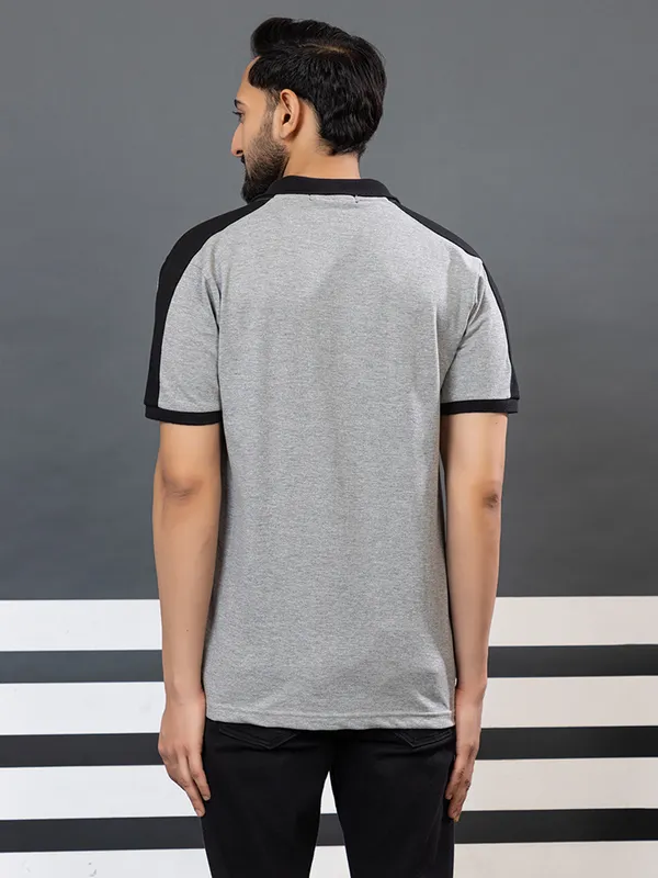 Men_Grey_Polo_TShirt_with_Black_Contrast