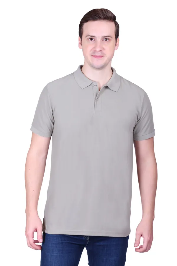 Men_Beige_Half_Sleeve_Polo_TShirt