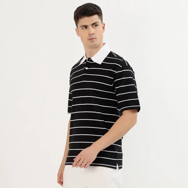 Men_Black_and_White_Striped_Rugby_Polo_Shirt_with_White_Collar