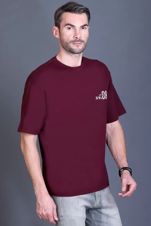 Maroon_Oversized_TShirt_with_Print_for_Men