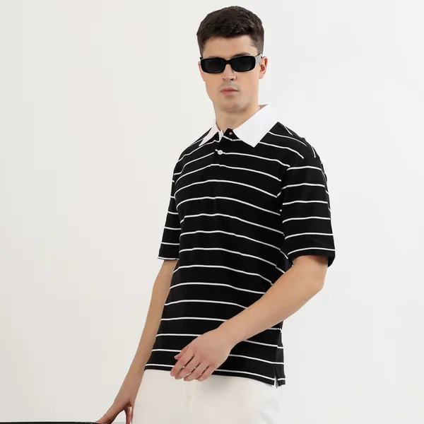 Men_Black_and_White_Striped_Rugby_Polo_Shirt_with_White_Collar