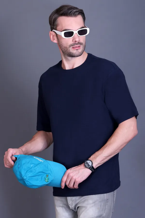 Men_Navy_Blue_Oversized_TShirt__Casual_Crew_Neck_Half_Sleeve_Tee
