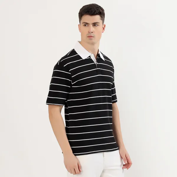 Men_Black_and_White_Striped_Rugby_Polo_Shirt_with_White_Collar