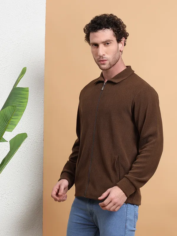 Men_Brown_Jacquard_ZipUp_Jacket