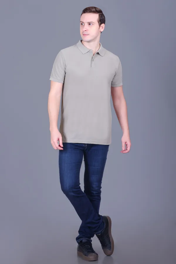 Men_Beige_Half_Sleeve_Polo_TShirt
