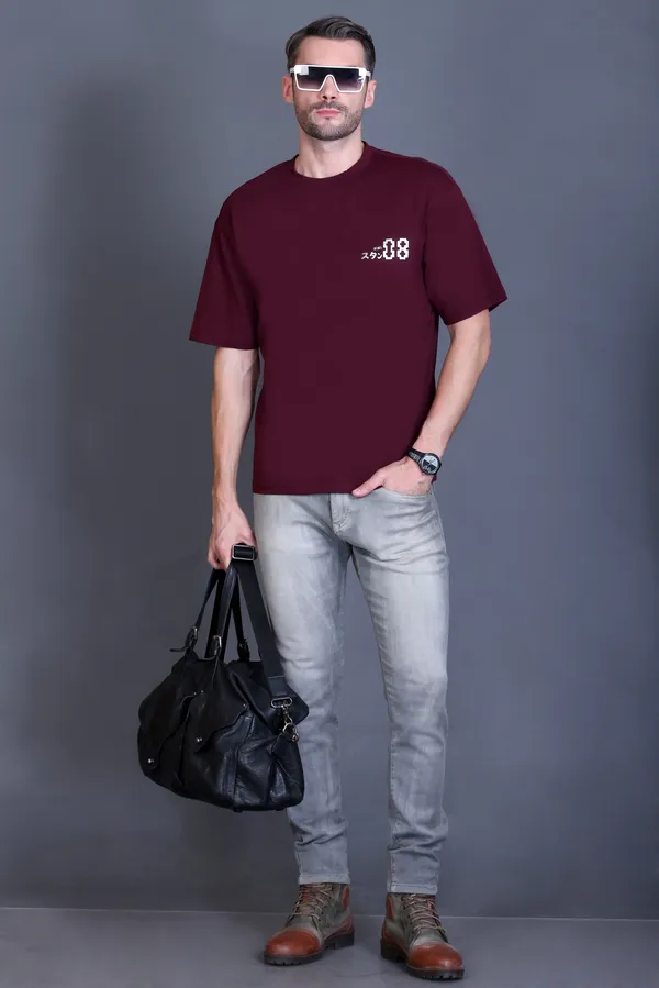 Maroon_Oversized_TShirt_with_Print_for_Men