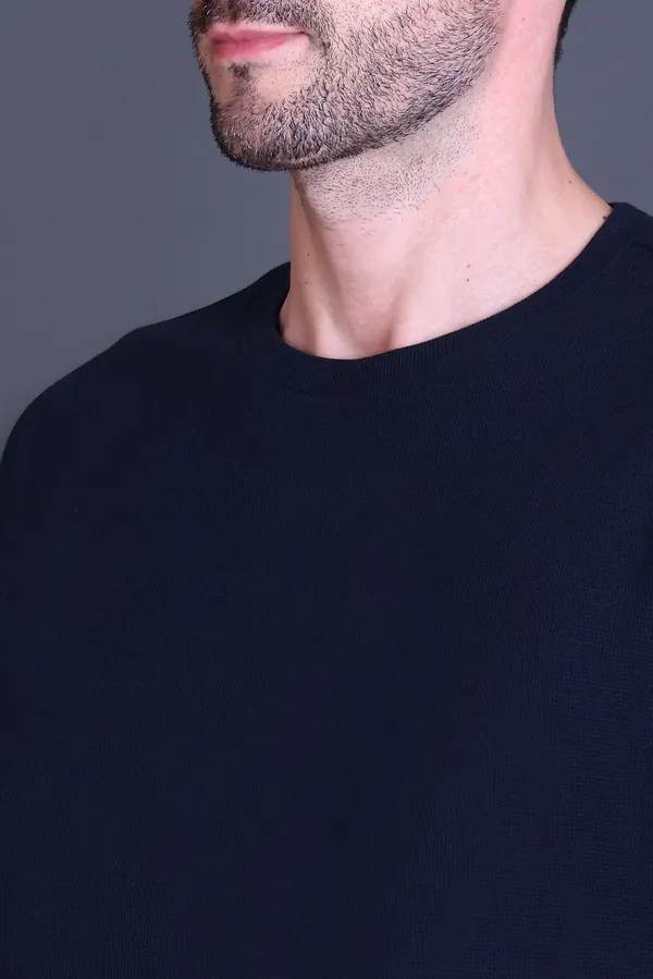 Men_Navy_Blue_Oversized_TShirt__Casual_Crew_Neck_Half_Sleeve_Tee