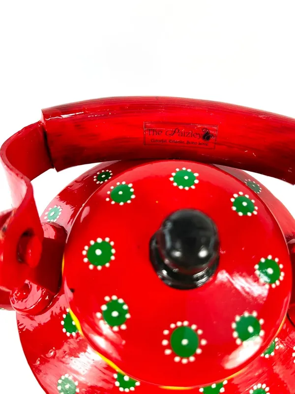 Hand_Painted_Tea_Kettle_Red_With_Traditional_Floral_Design_Decorative_Metal_Teapot